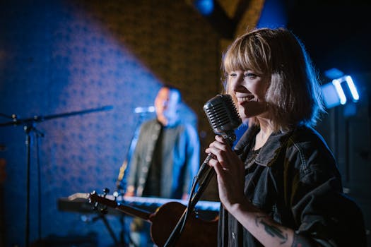 musician performing at an event