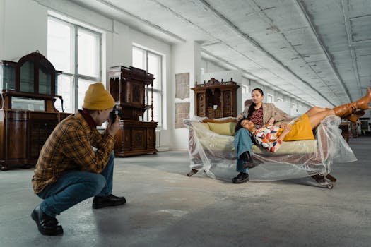 artist at work in a studio