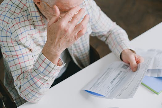 a person looking relieved after managing finances