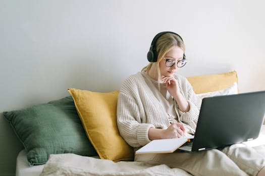 Freelancer working on a laptop