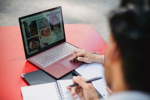 image of a freelancer working on a laptop